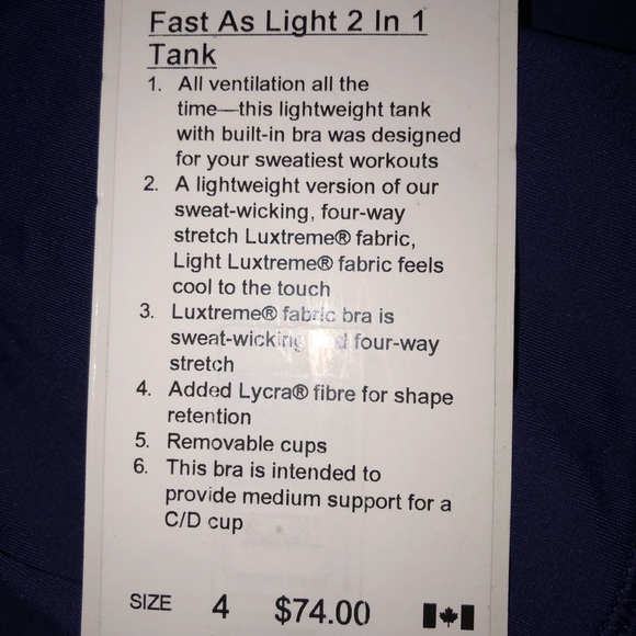 Fast as Light lulu lemon Tank - Picture 6 of 7